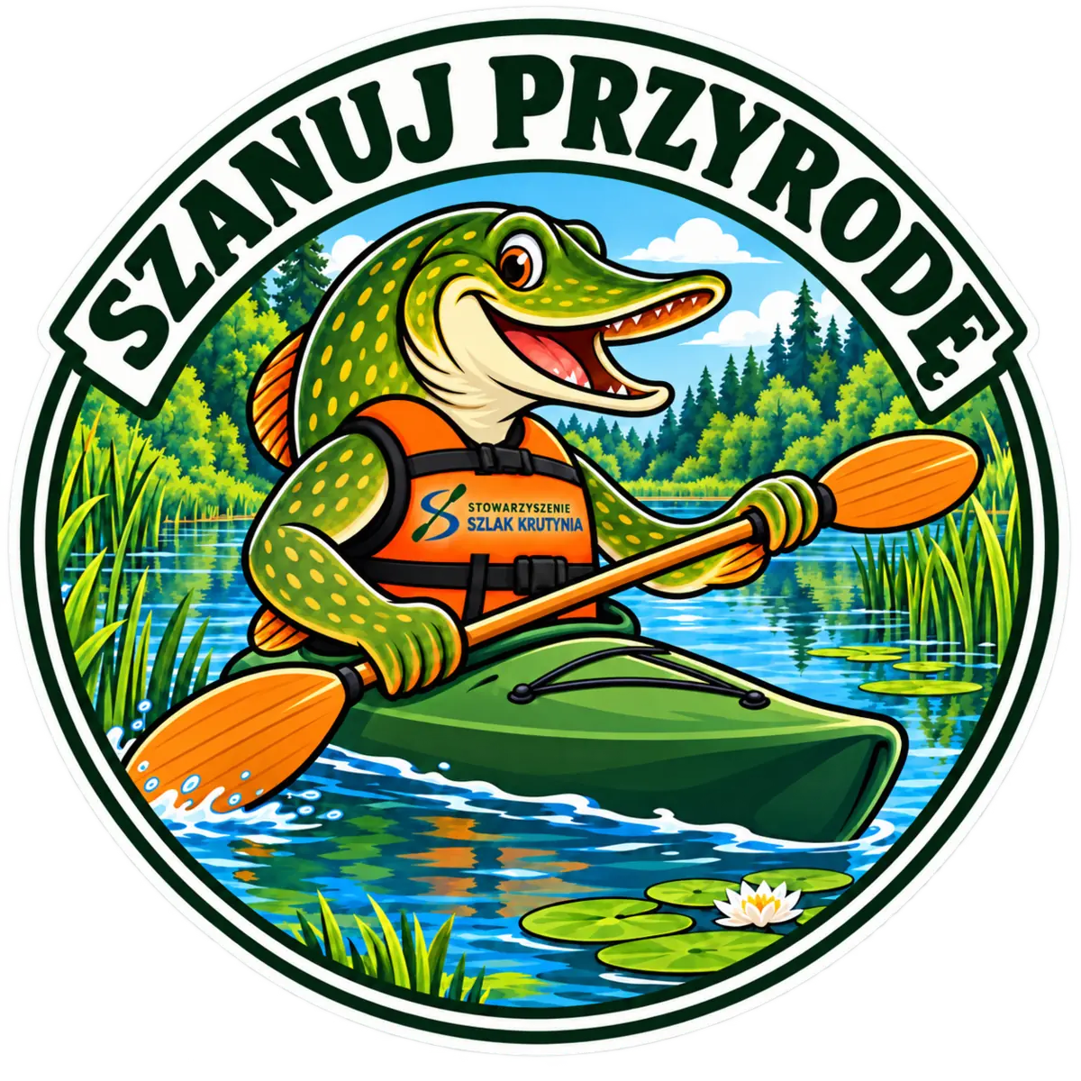 Naklejka edukacyjna Krutysia: Szanuj przyrodę